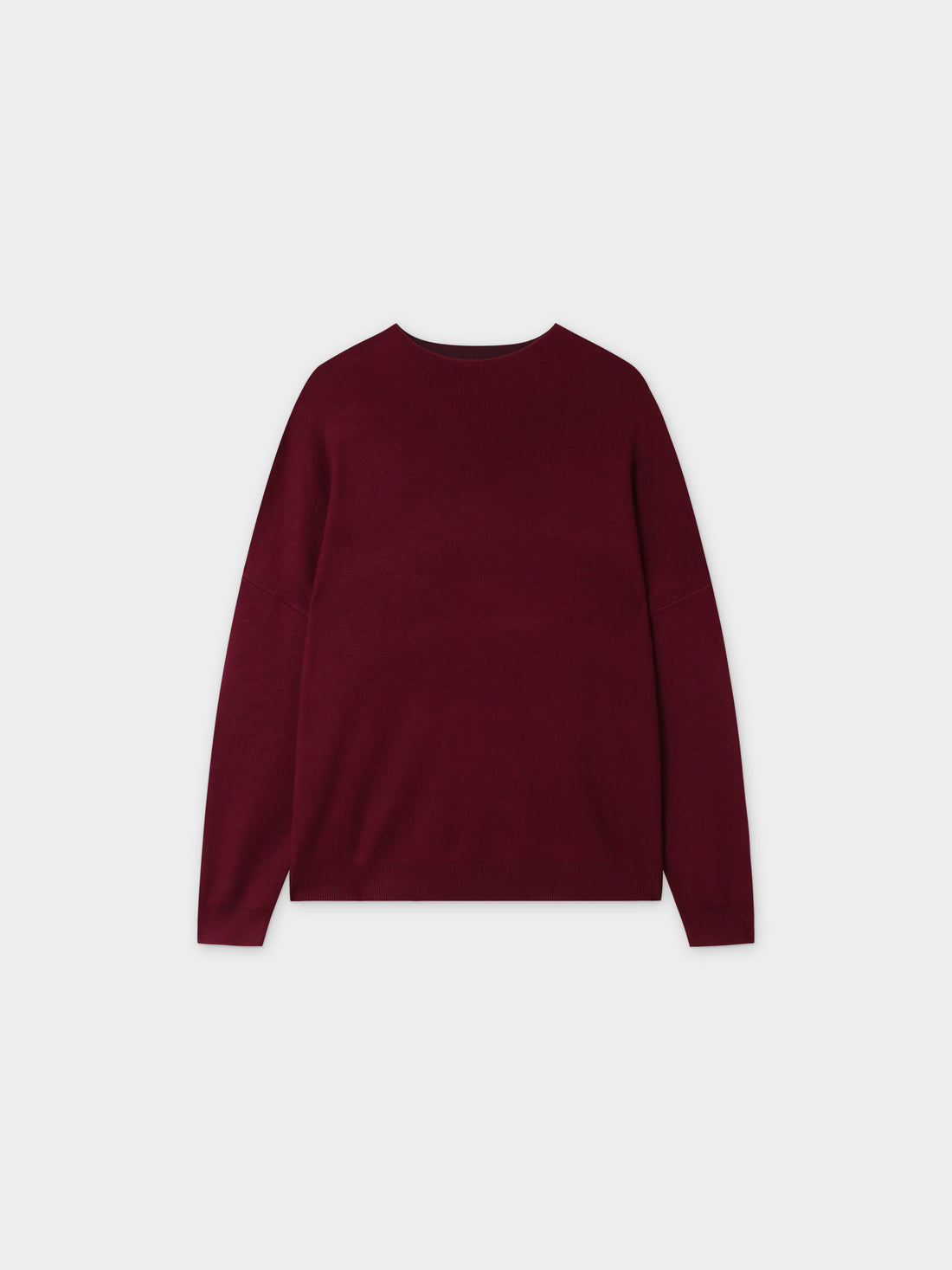 Oversized Soft Knit Sweater-Burgundy