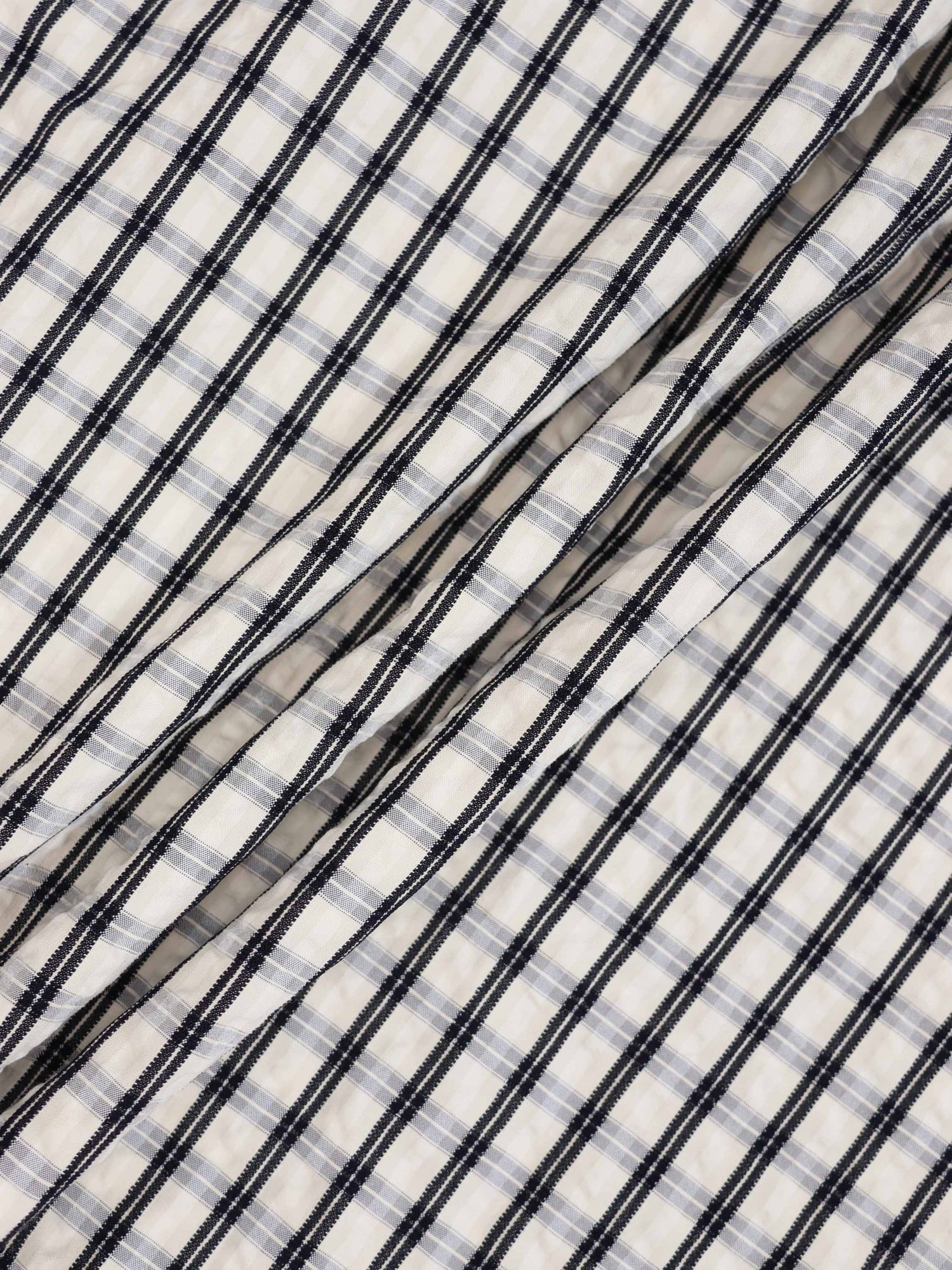 Plaid Peplum Dress-Black and White