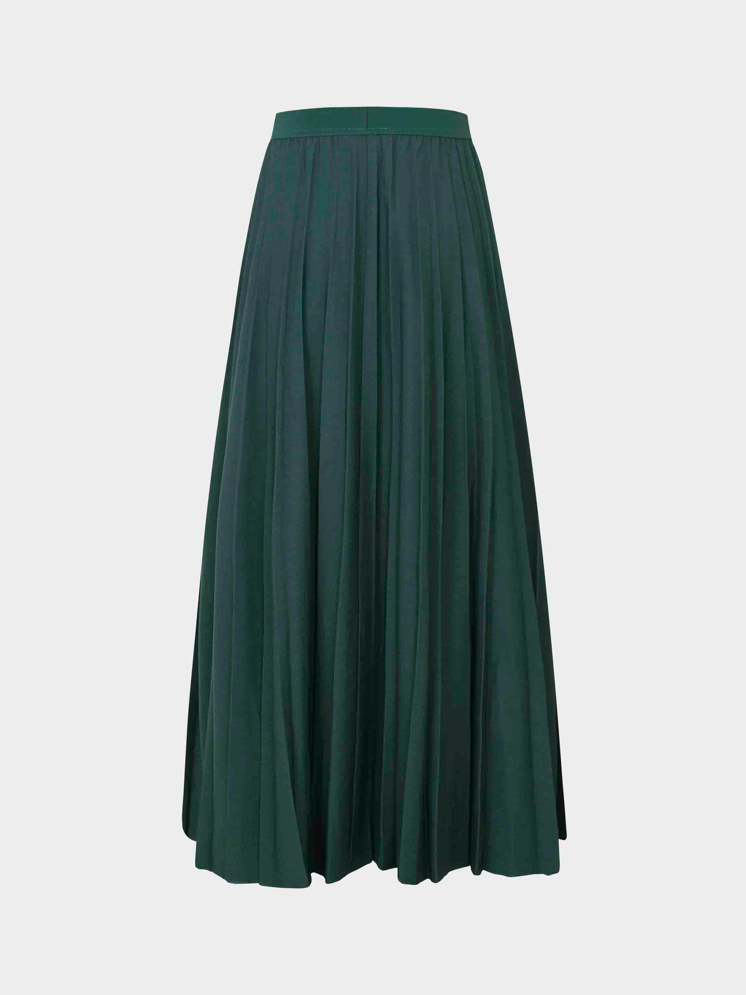 Pleated Skirt 37&quot;-Emerald Green