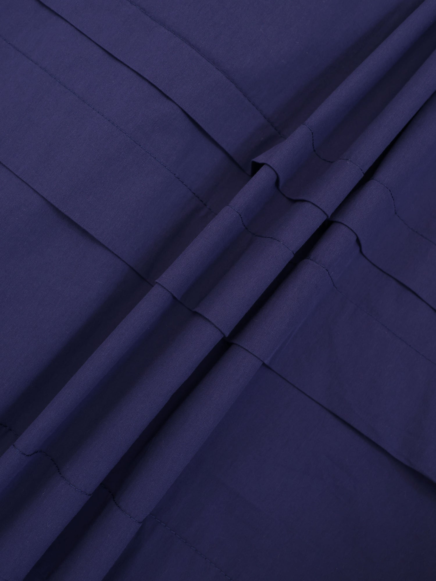 Pintuck Pleat Dress-Navy