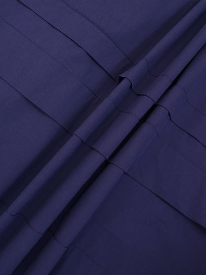 Pintuck Pleat Dress-Navy