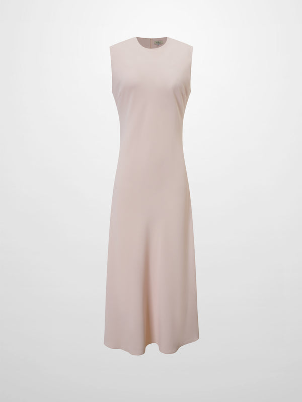 Crepe Slip Dress-Pink