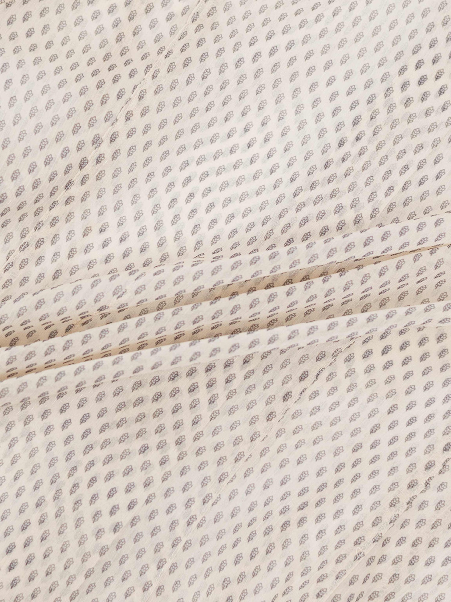 Princess Style Printed Blouse-Cream