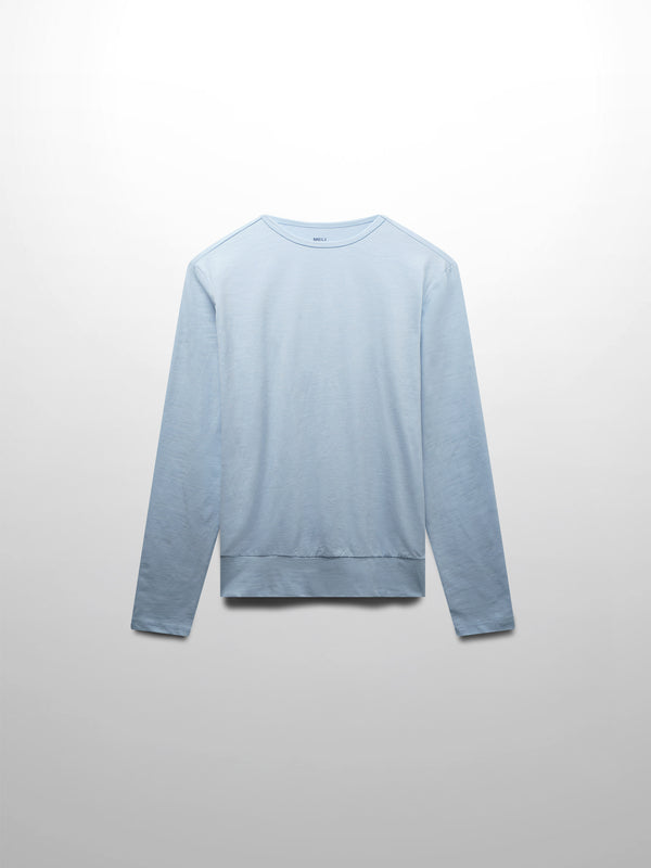Crew Bomber Tee-Light Blue