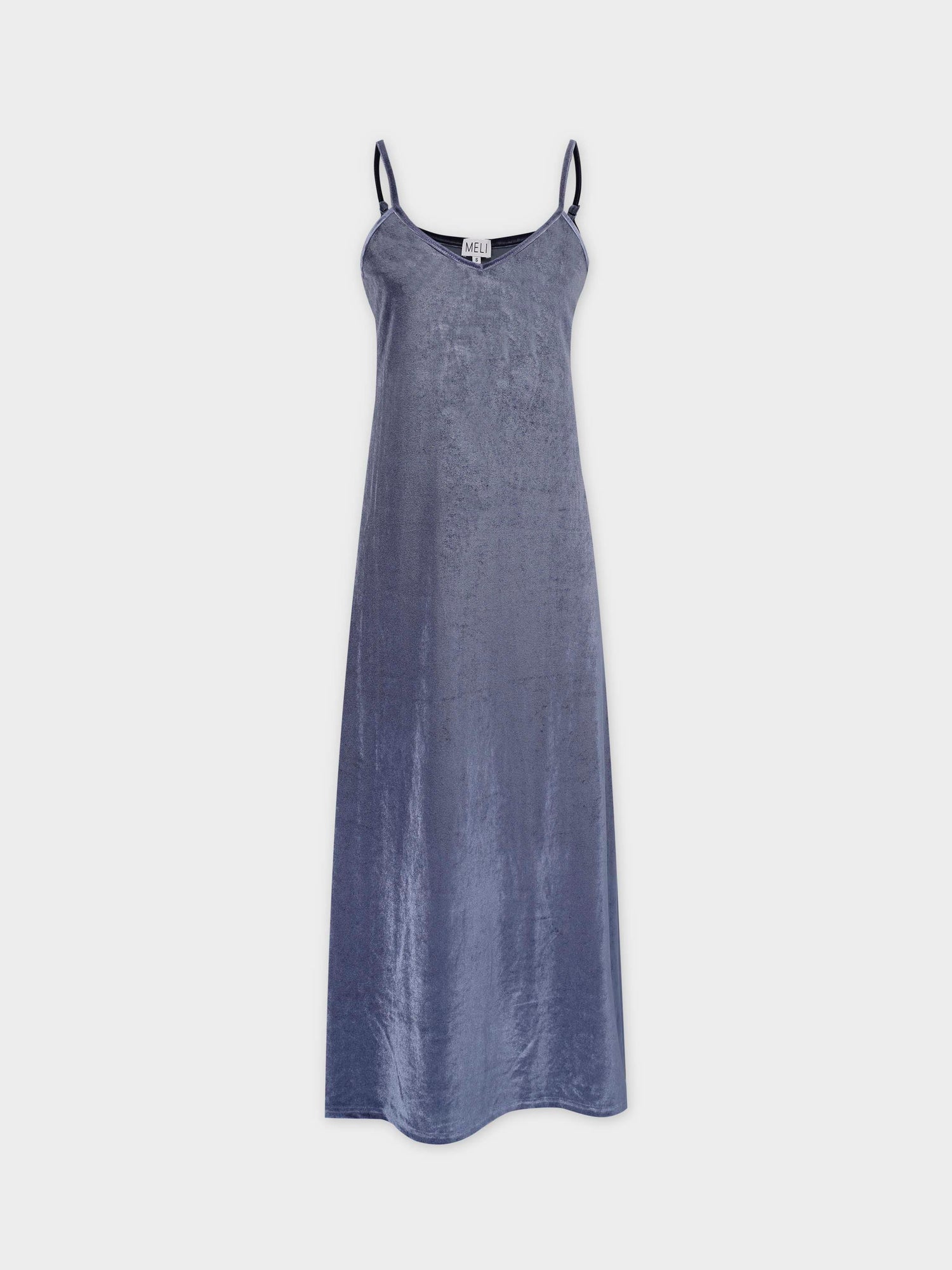 Velour Slip Dress - Grey