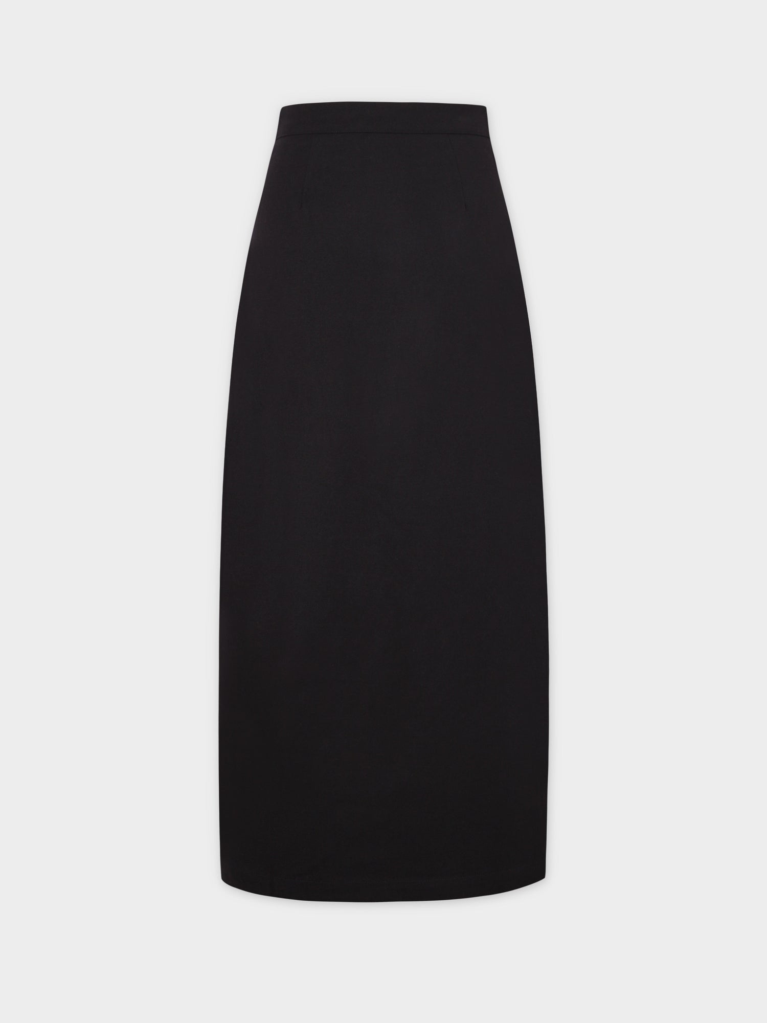 Pin Closure Wrap Skirt-Black