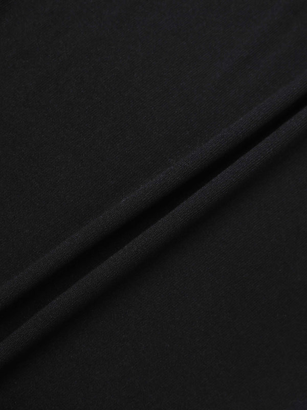 Crossover Knit Maxi Dress - Black