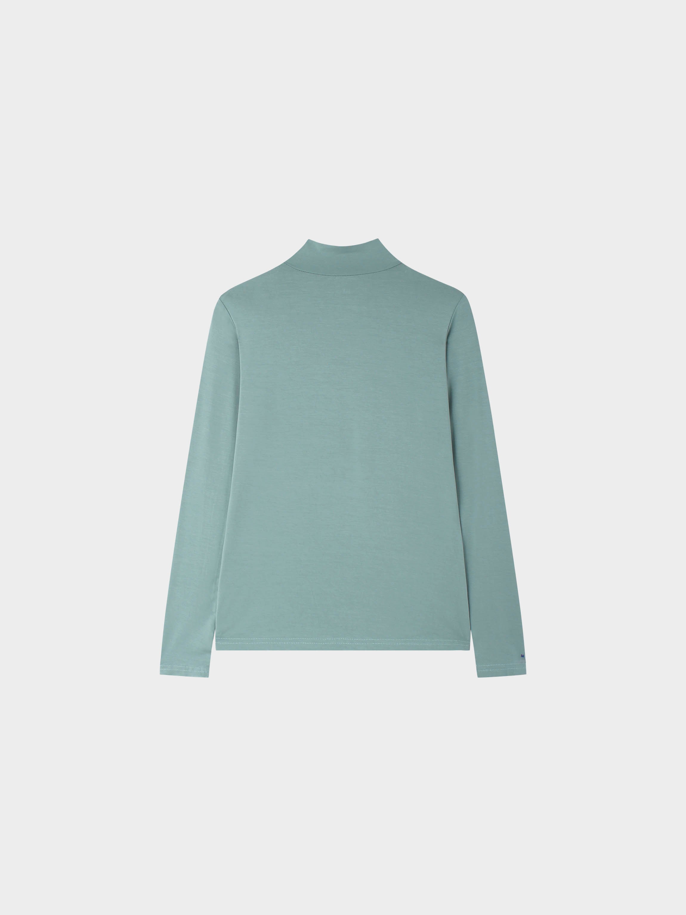 Modal Turtleneck Long Sleeve-Seafoam