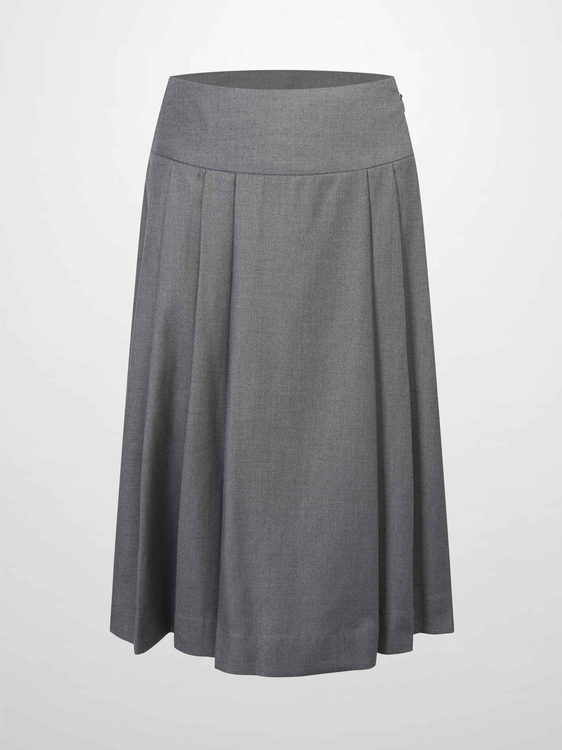 Yoke Pleated Skirt-Grey