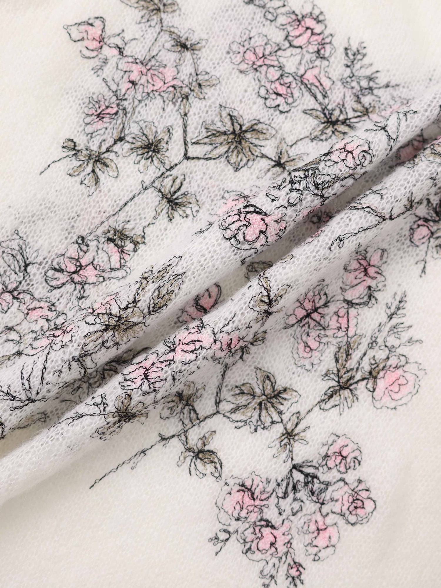 Floral Motif Sweater - Soft Floral