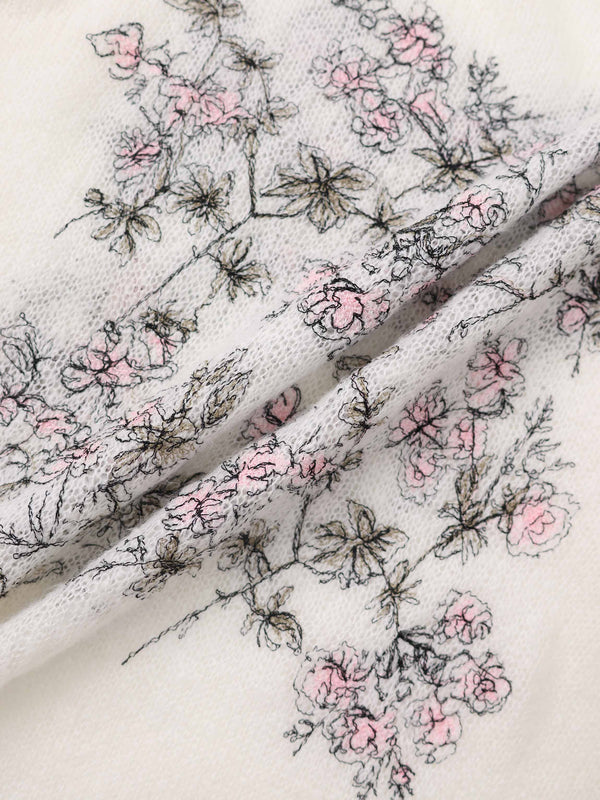 Floral Motif Sweater - Soft Floral