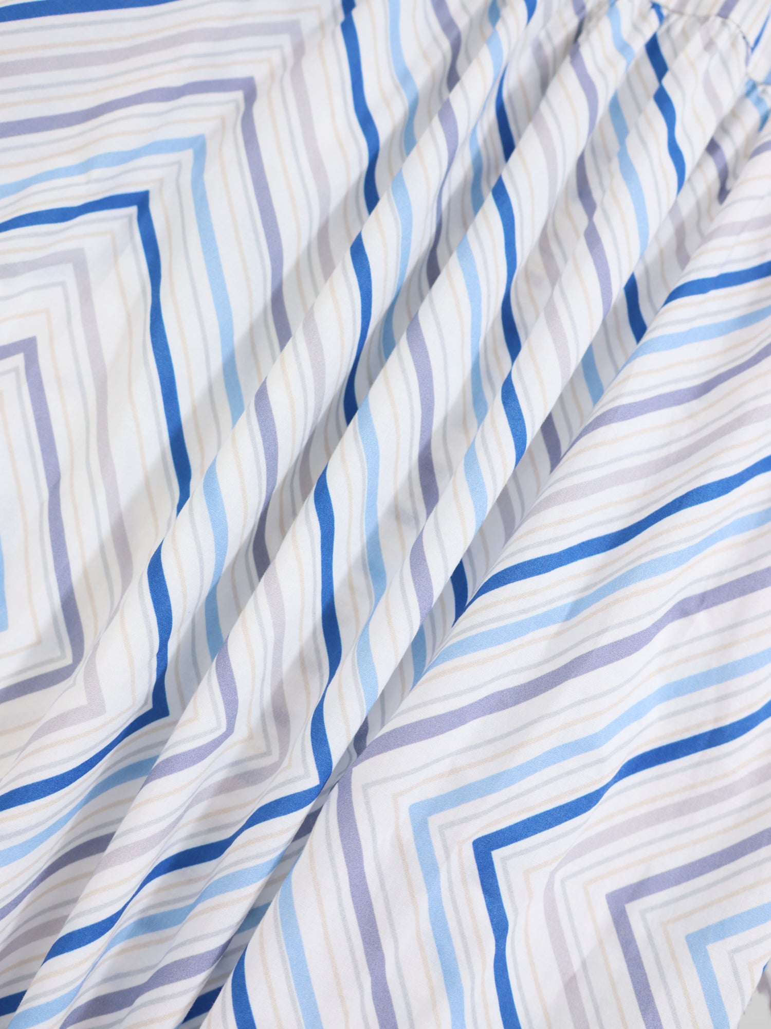 Belted Wide Sleeve Dress-Blue Stripe