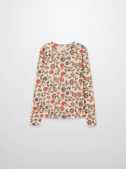 Basic Printed T-shirt-Paisley Floral