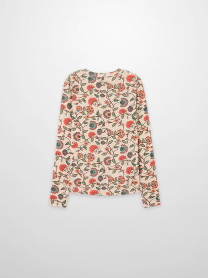 Basic Printed T-shirt-Paisley Floral