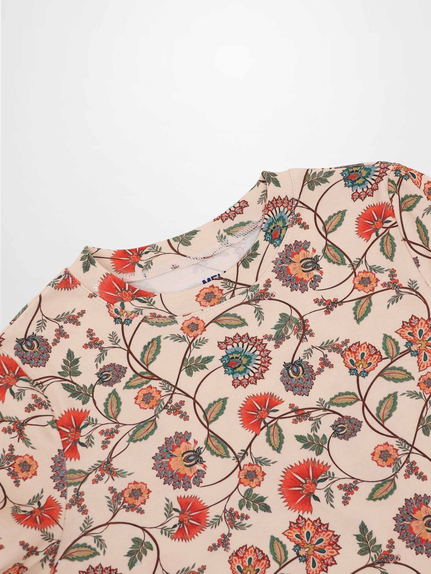 Basic Printed T-shirt-Paisley Floral