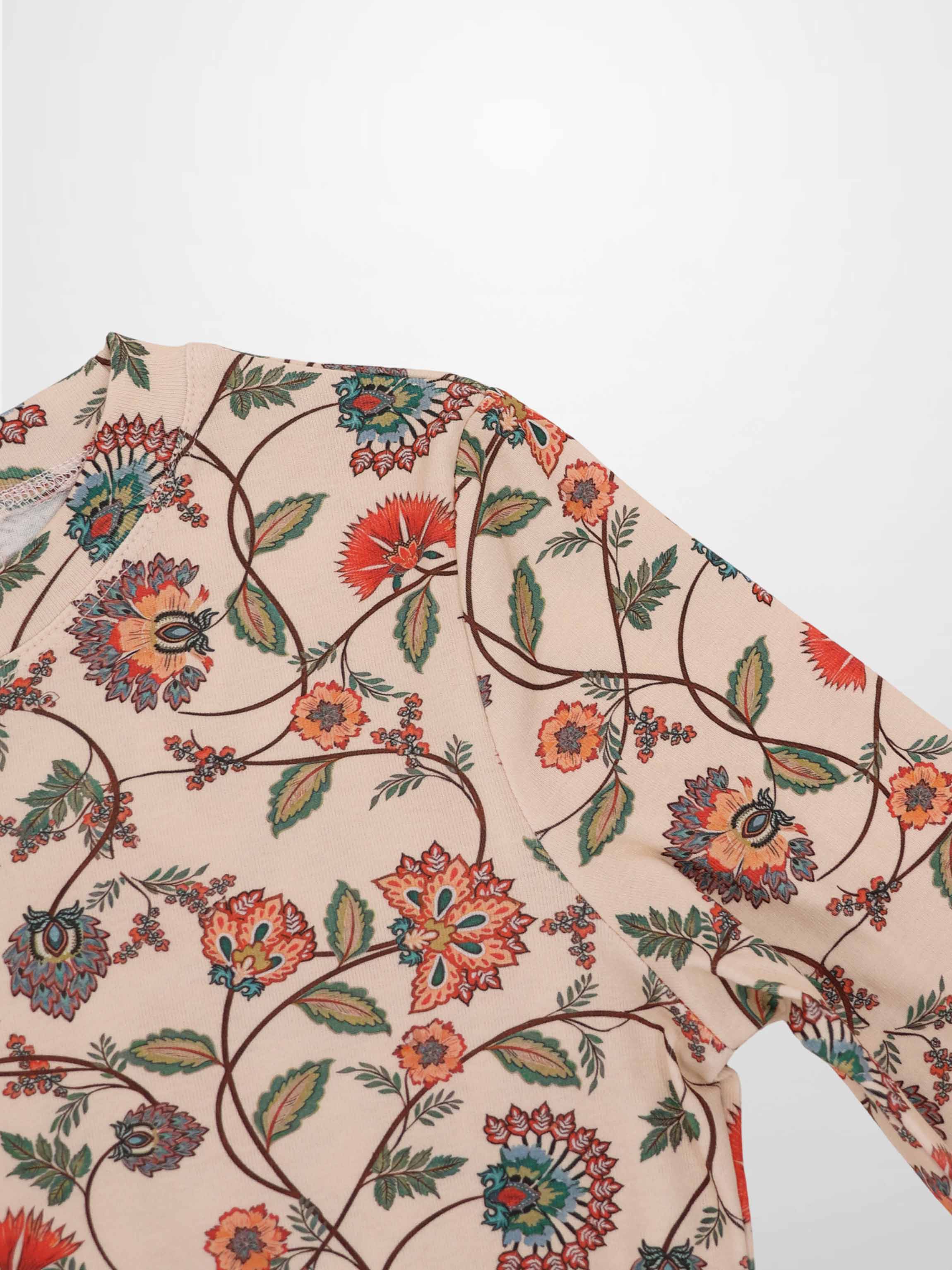 Basic Printed T-shirt-Paisley Floral