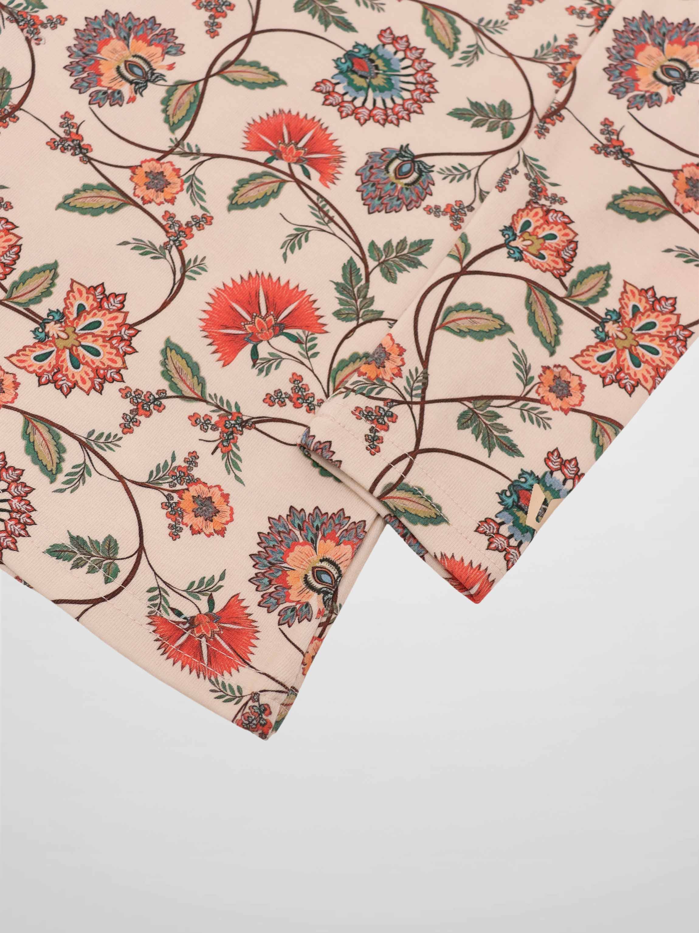 Basic Printed T-shirt-Paisley Floral