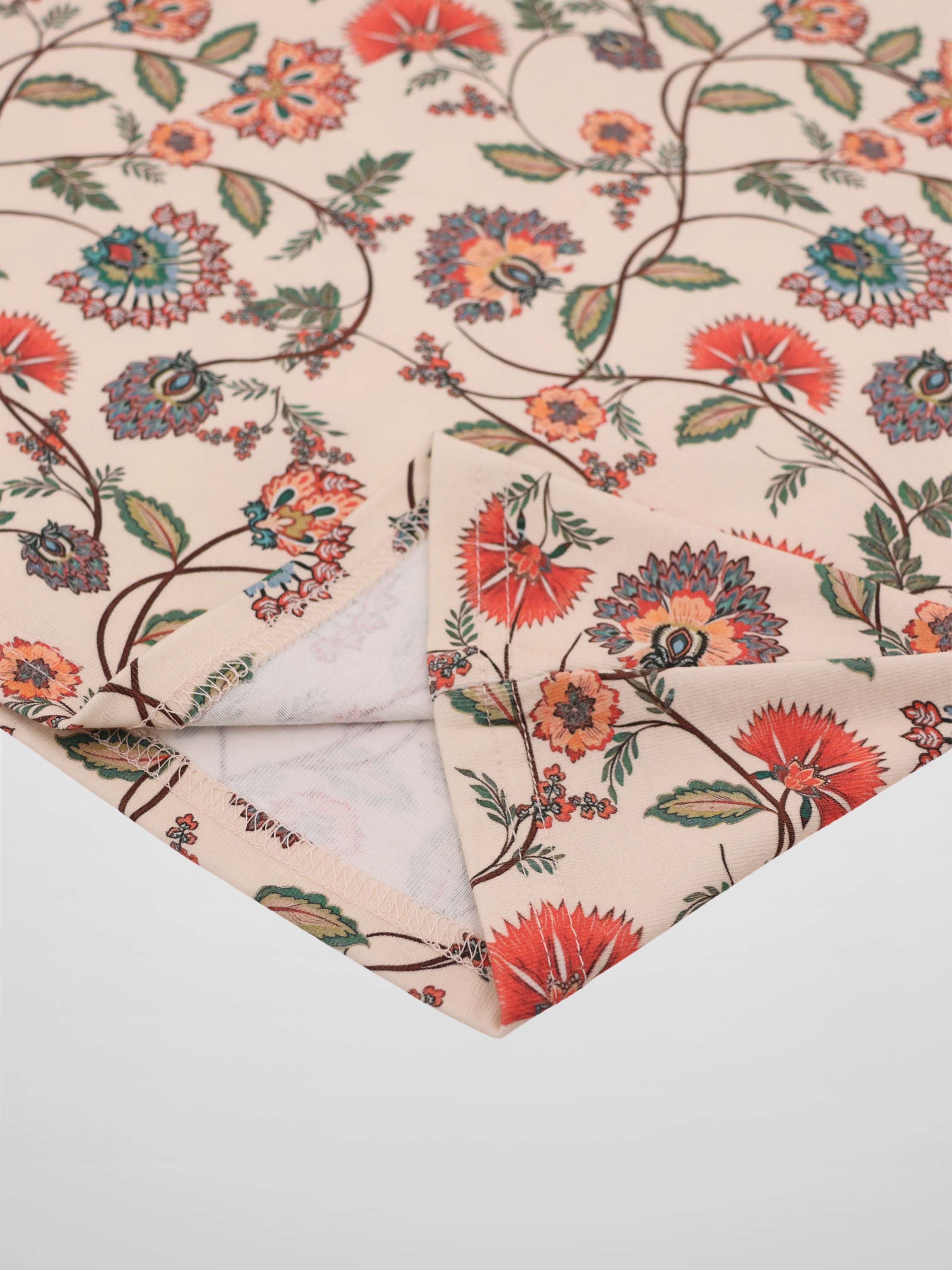 Basic Printed T-shirt-Paisley Floral