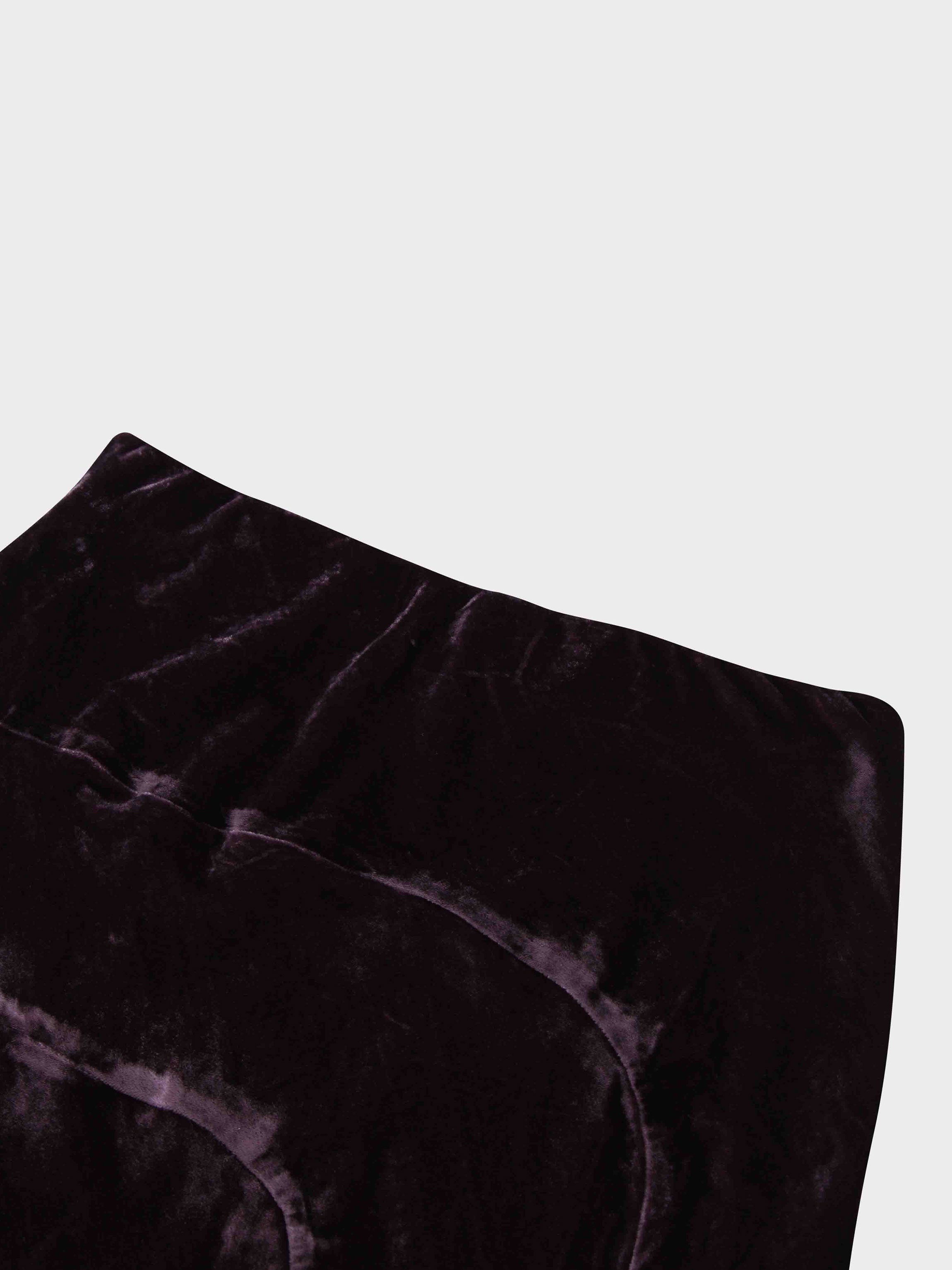 Velvet Slip Skirt-Plum