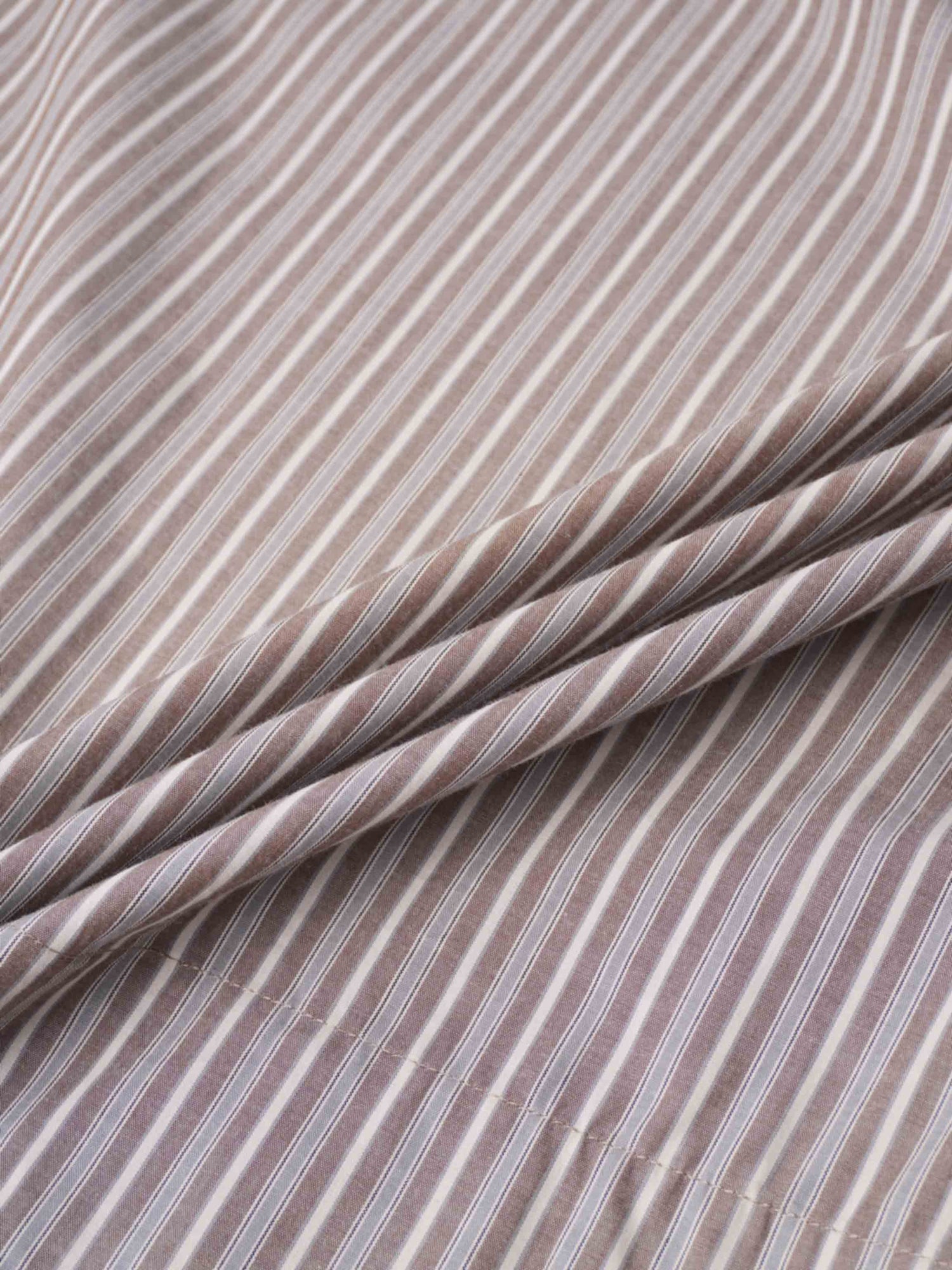 Striped Gathered Waist Skirt-Tan Stripe