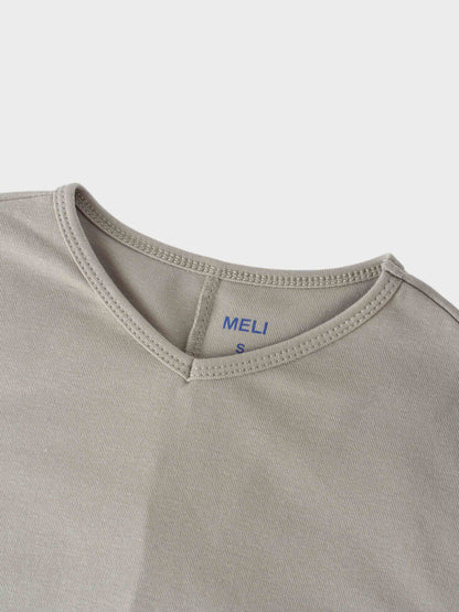 V Bottom T-Shirt-Olive