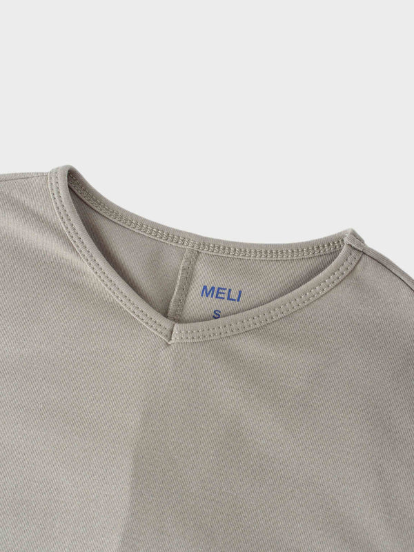V Bottom T-Shirt-Olive