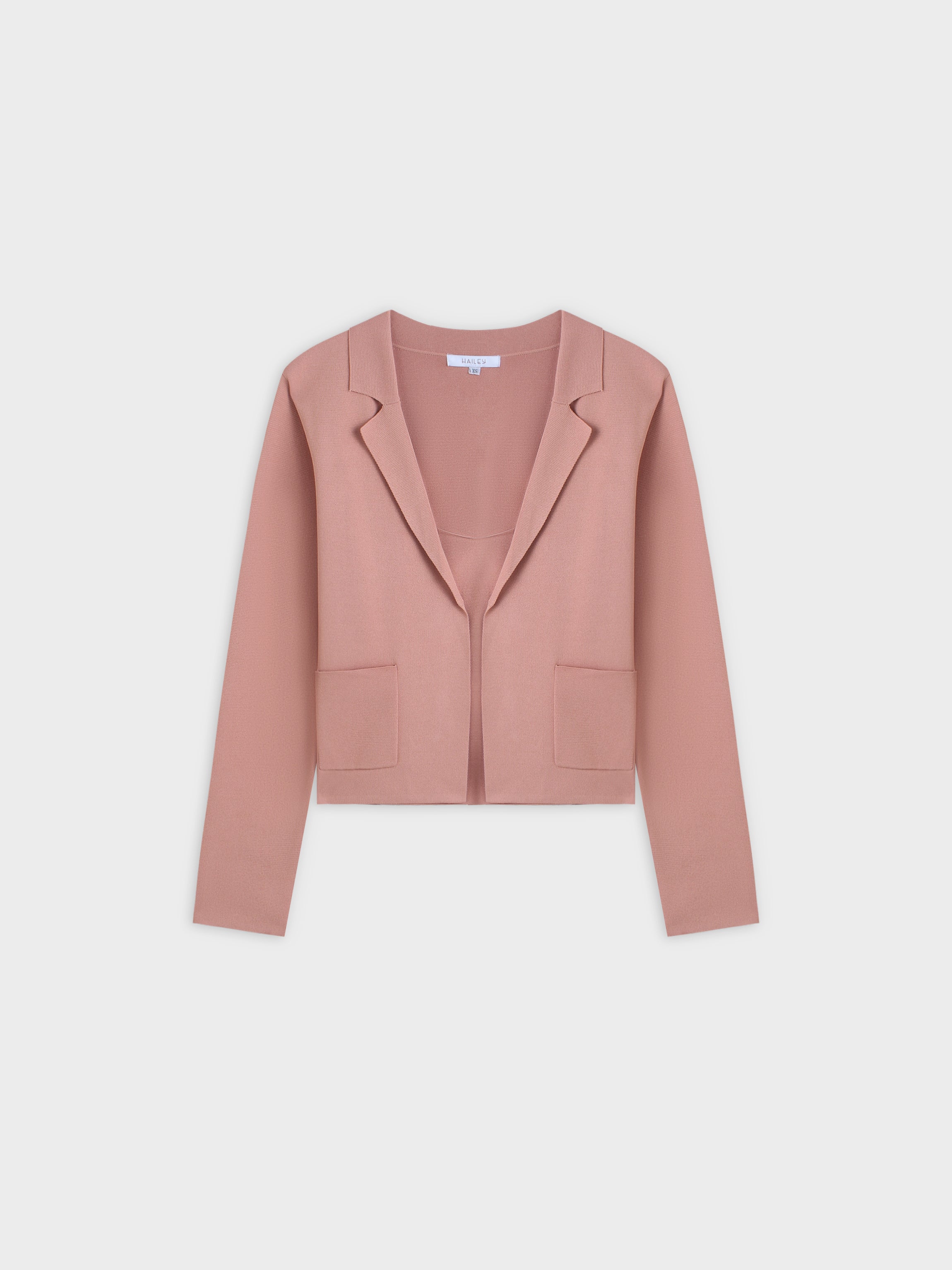 KNIT BLAZER-DUSTY ROSE