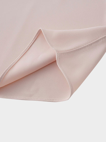 Crepe Slip Dress-Pink