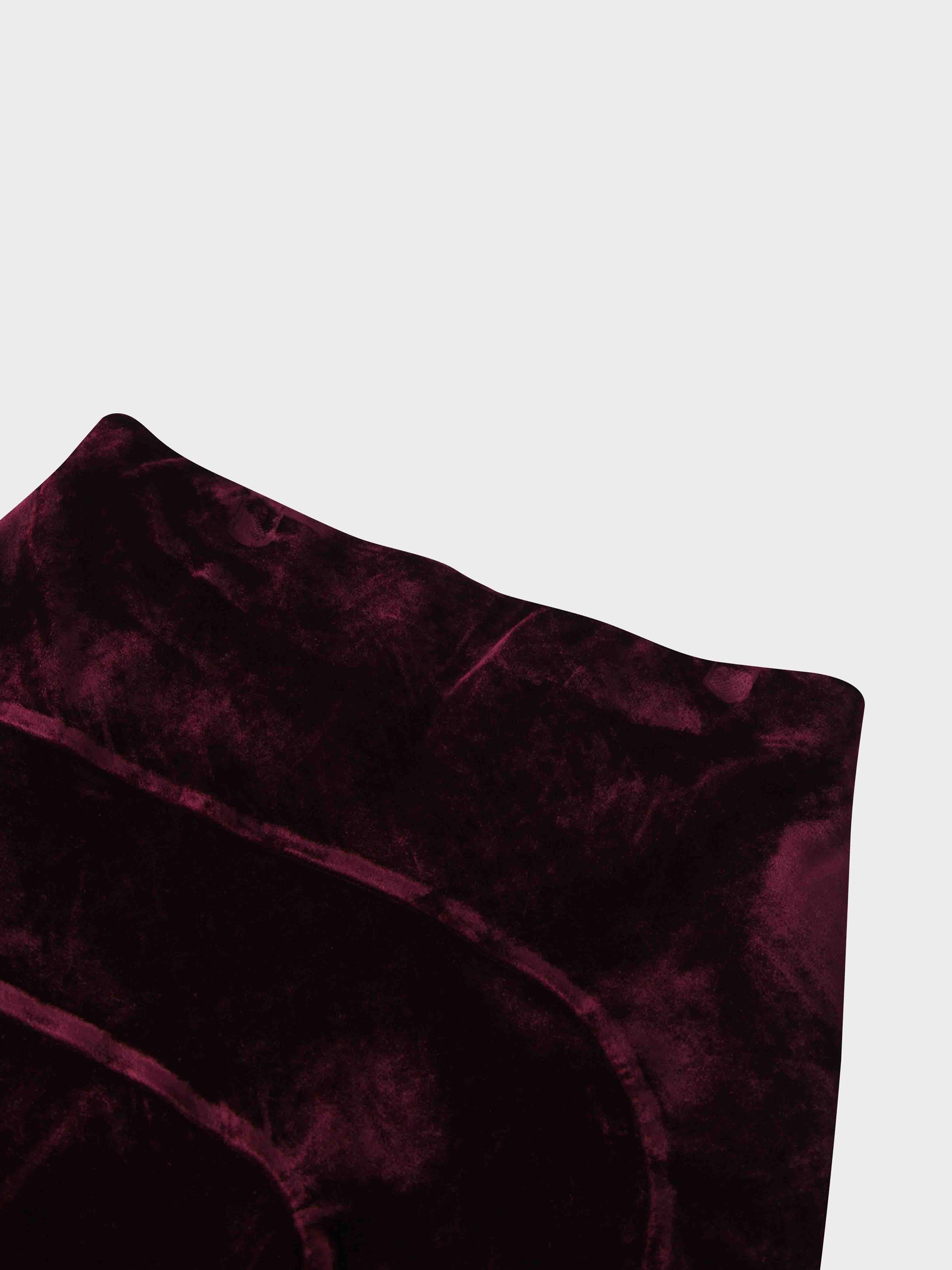 Velvet Slip Skirt-Burgundy