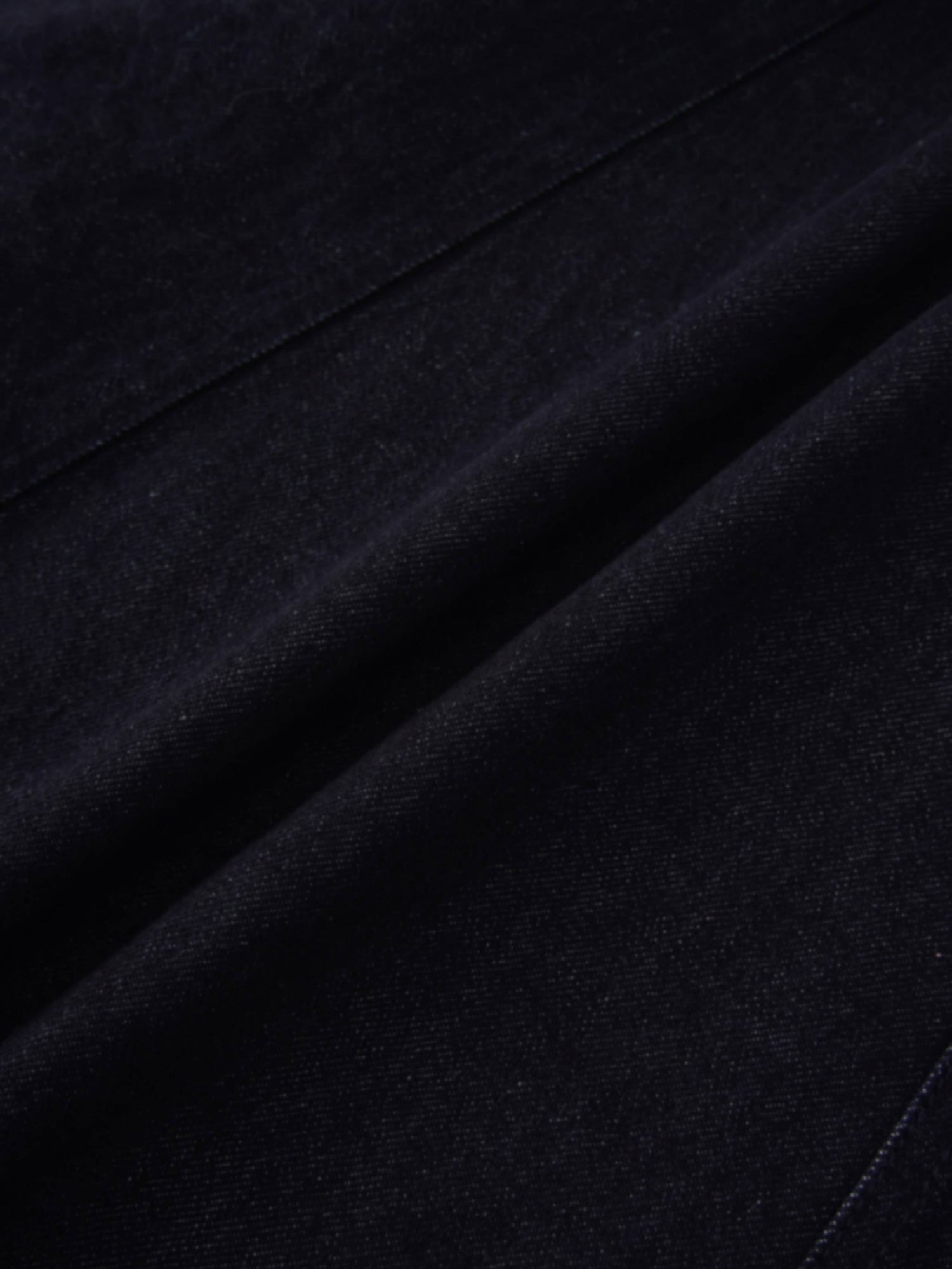 Seamed Full Denim Skirt-Dark Blue