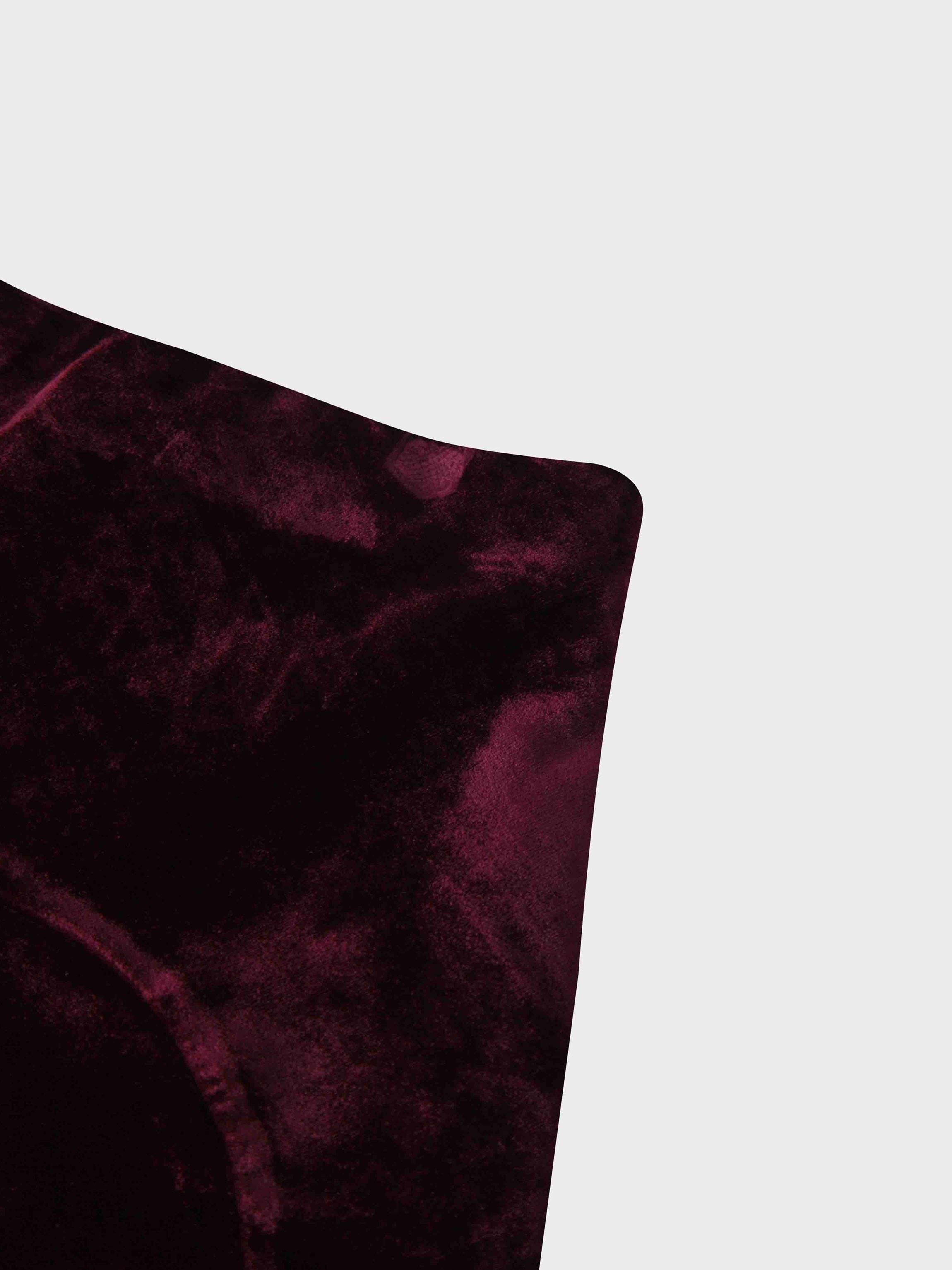 Velvet Slip Skirt-Burgundy