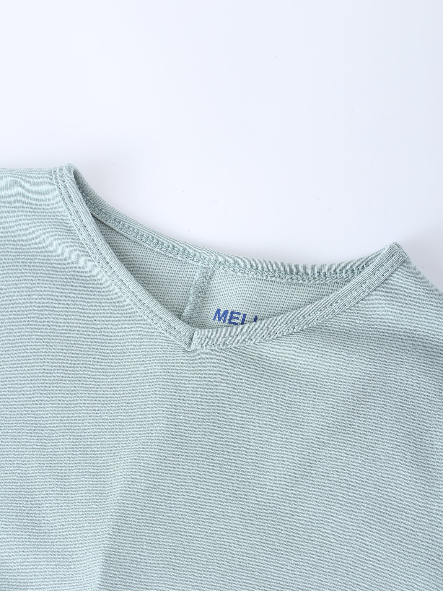 V Bottom T-Shirt-Sage