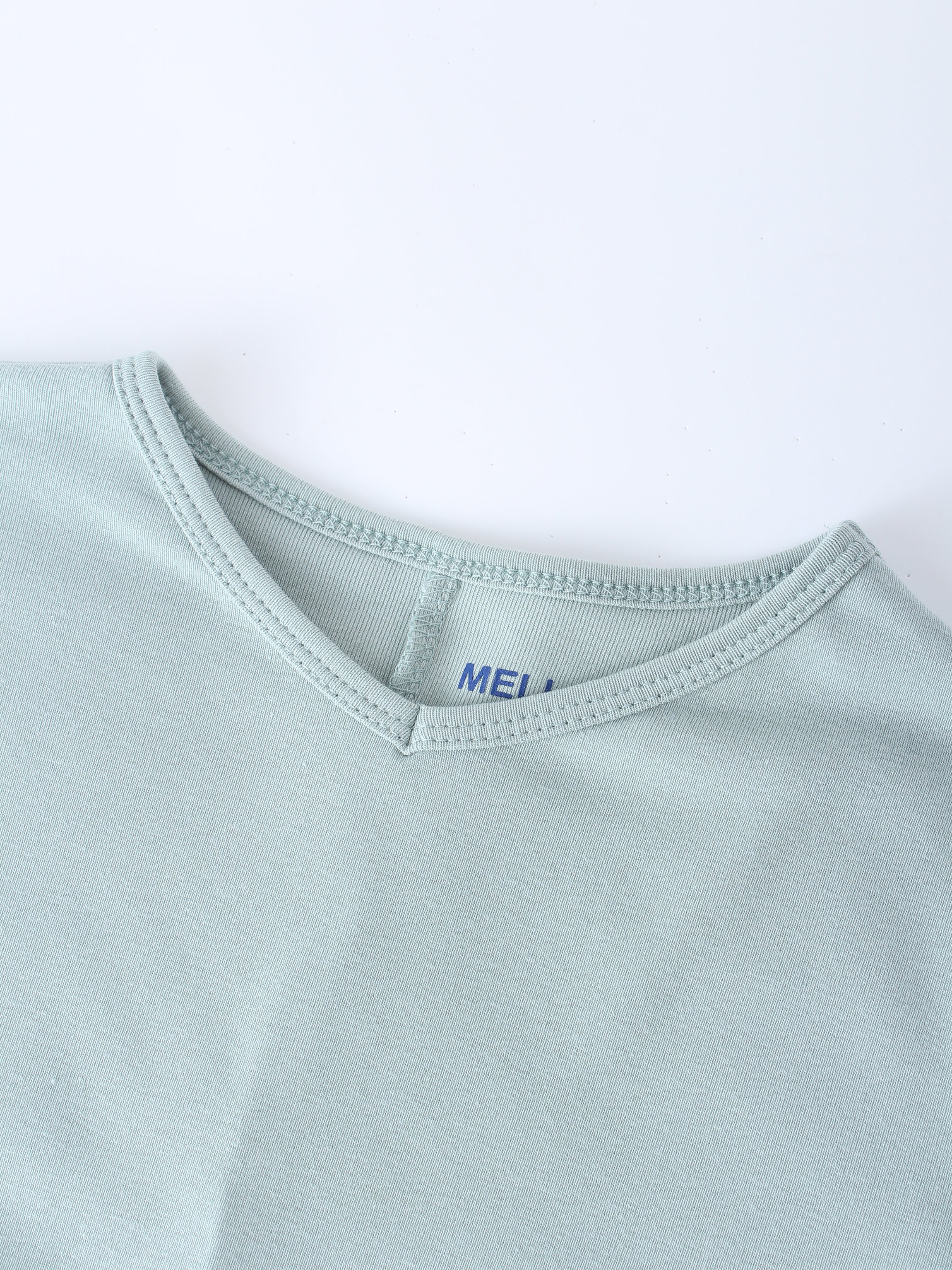 V Bottom T-Shirt-Sage