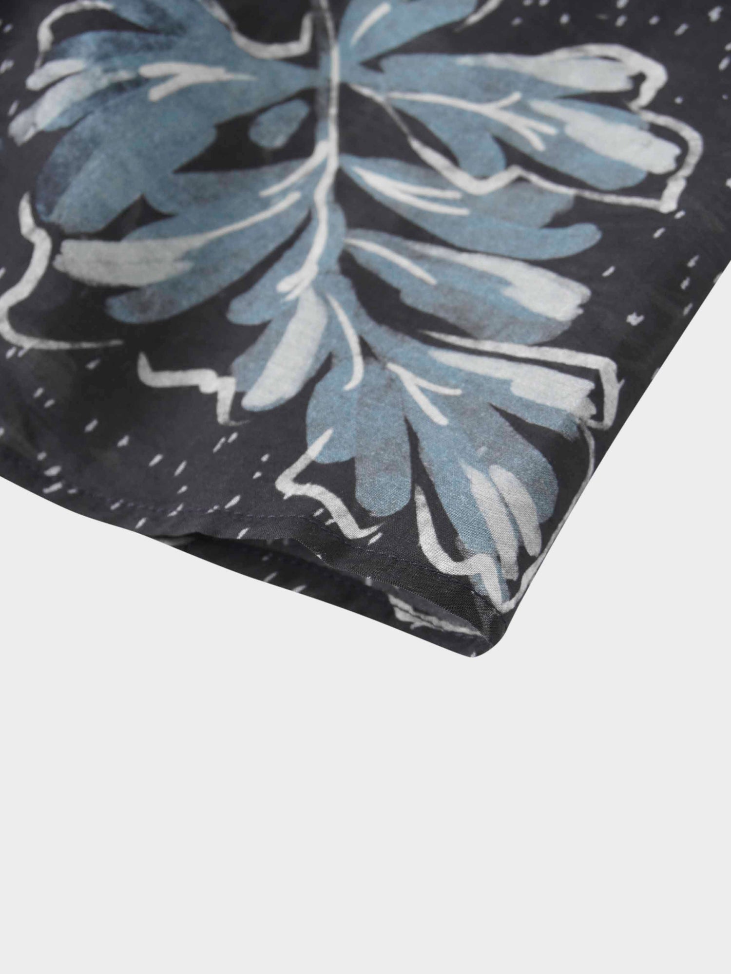 Gathered Overlay Skirt-Blue Floral