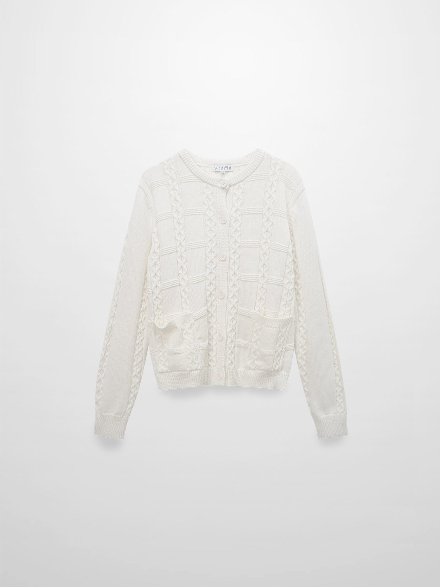 Cable Design Cardigan-Ivory