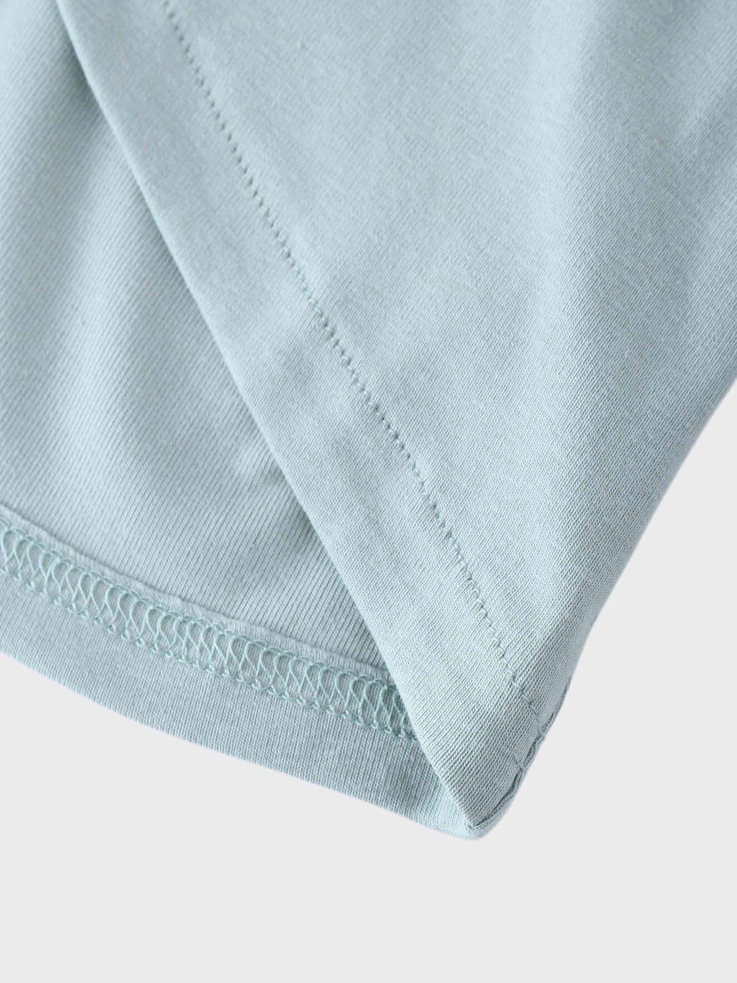 V Bottom T-Shirt-Light Blue