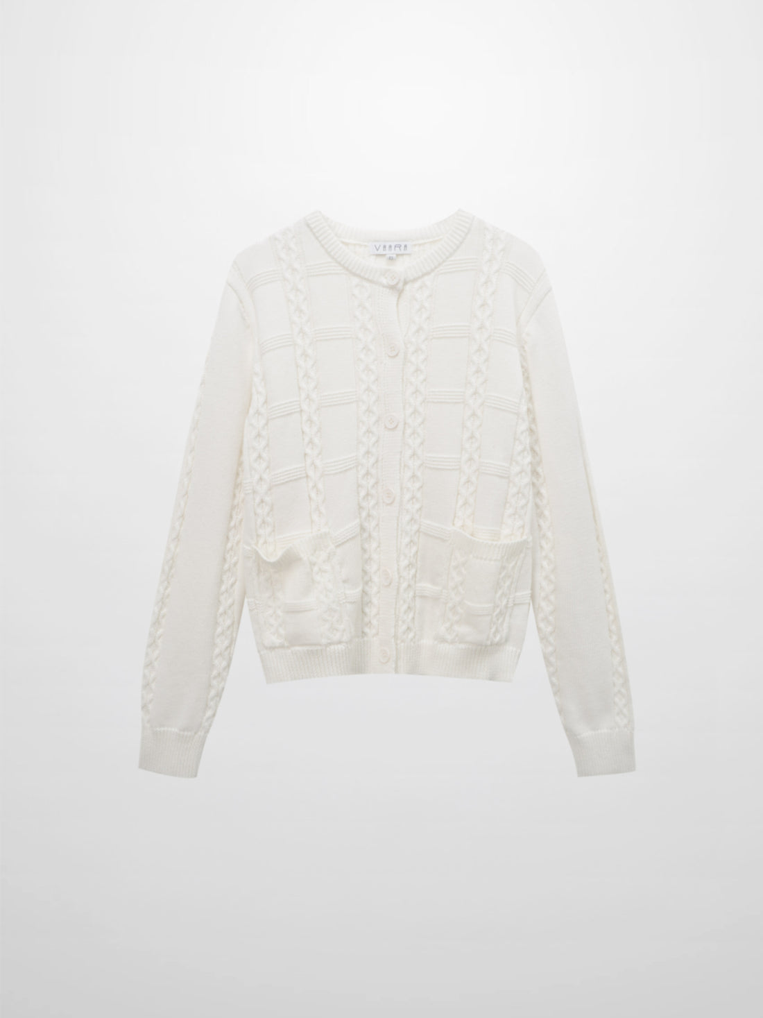 Cable Design Cardigan-Ivory