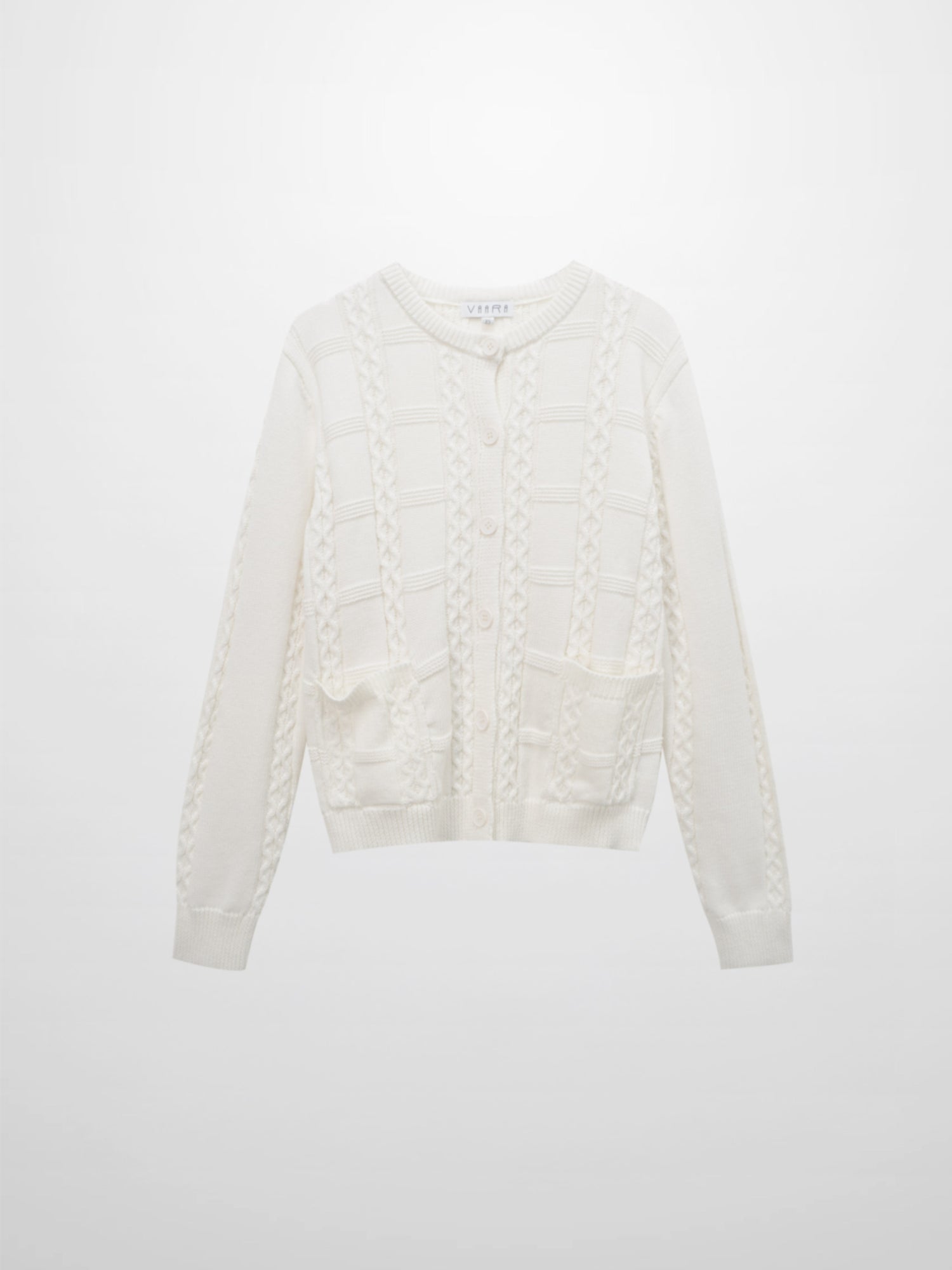 Cable Design Cardigan-Ivory