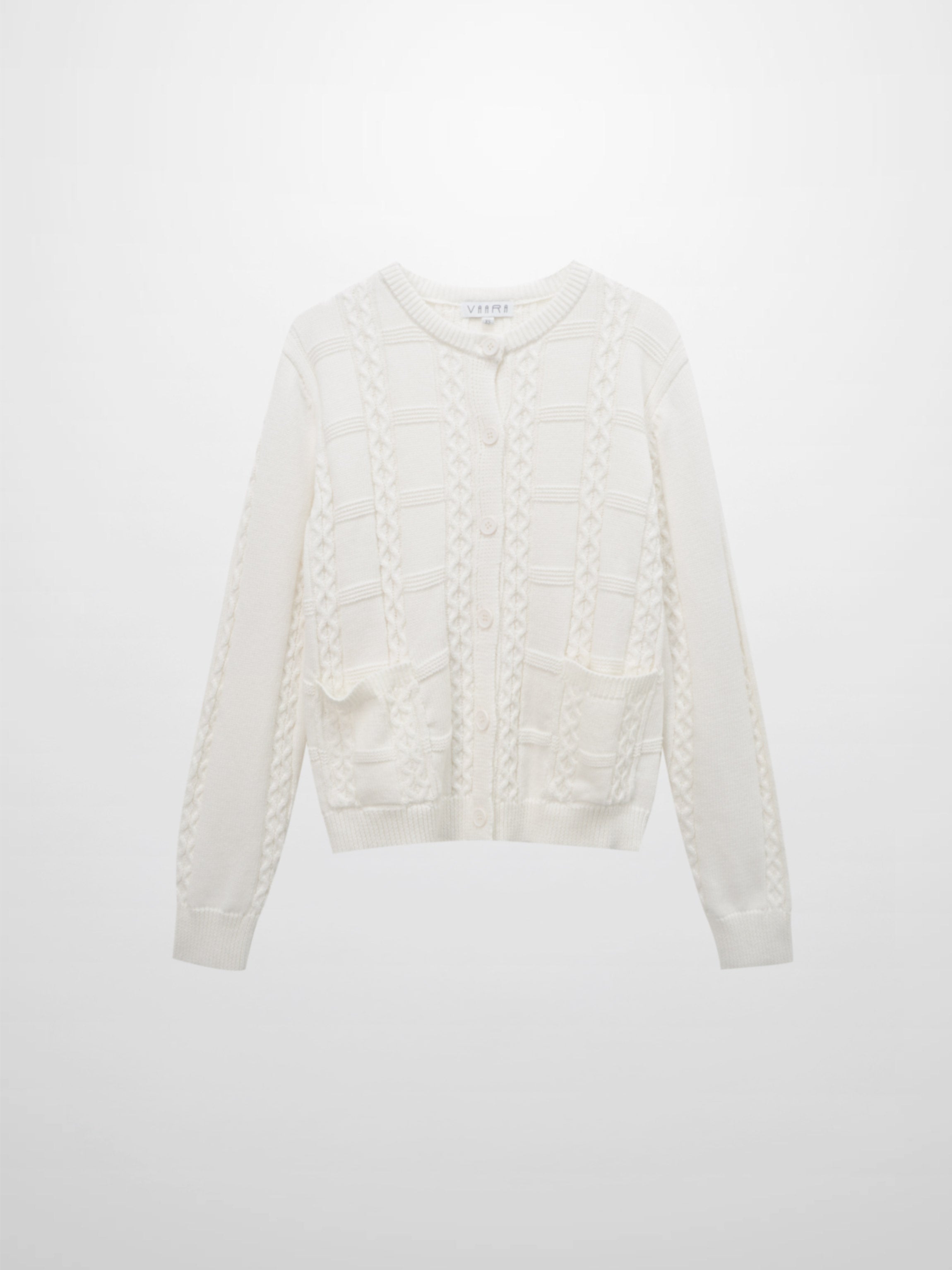 Cable Design Cardigan-Ivory