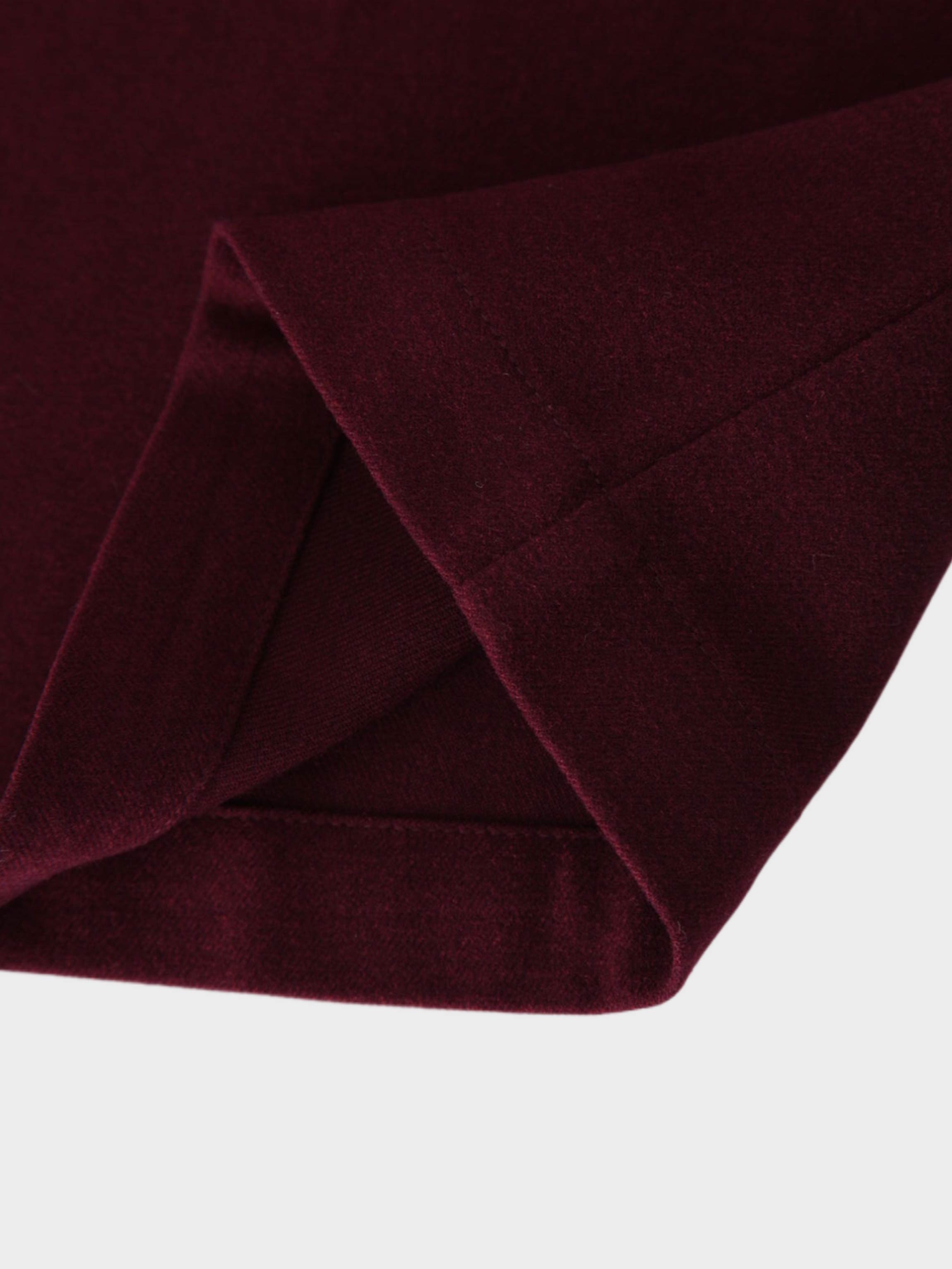 Pin Closure Wrap Skirt-Wine