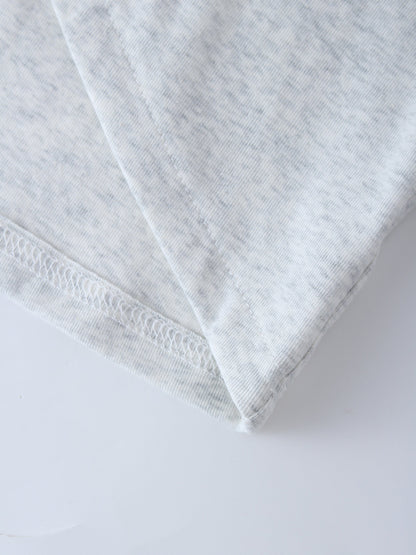 V Bottom T-Shirt-Heathered Grey