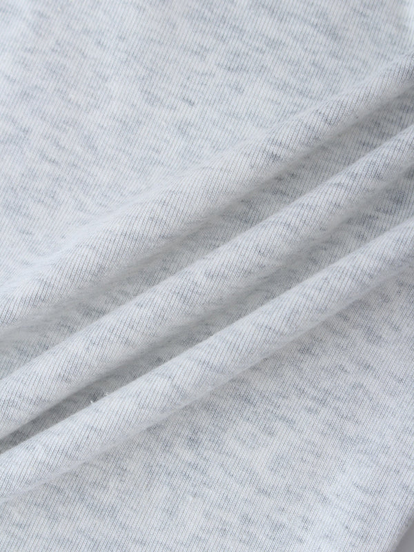 V Bottom T-Shirt-Heathered Grey