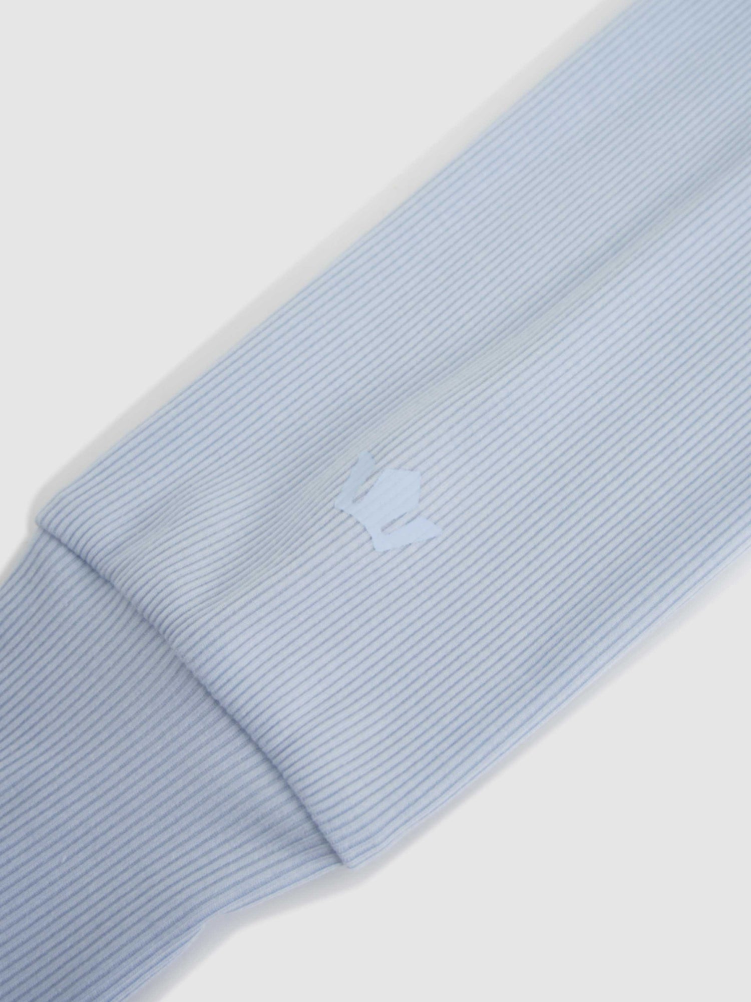 Ribbed Crew Bomber-Light Blue