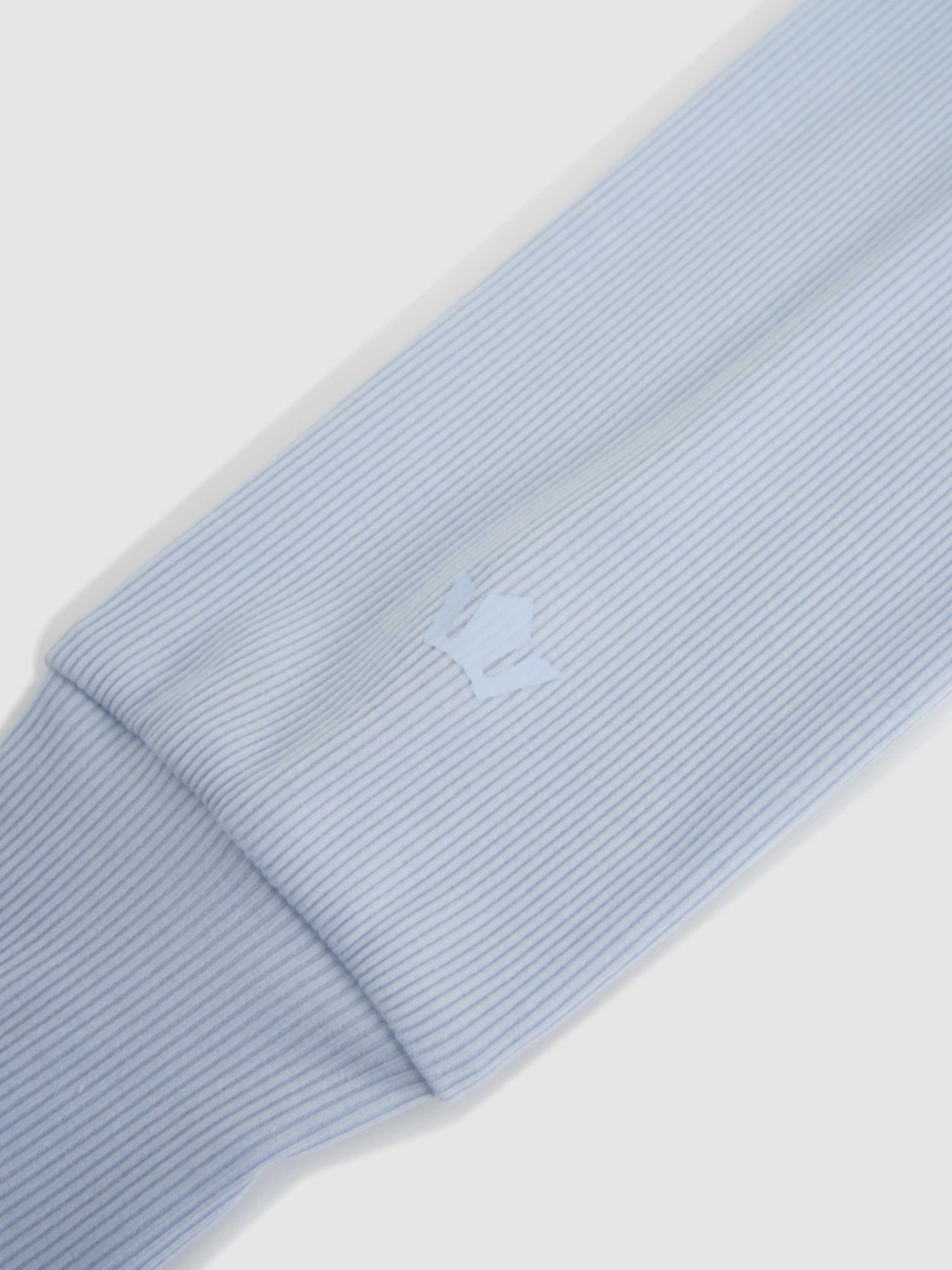 Ribbed Crew Bomber-Light Blue