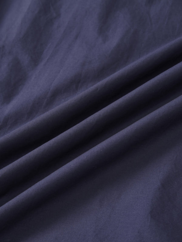 Border Cut Out Yoke Skirt-Navy Blue