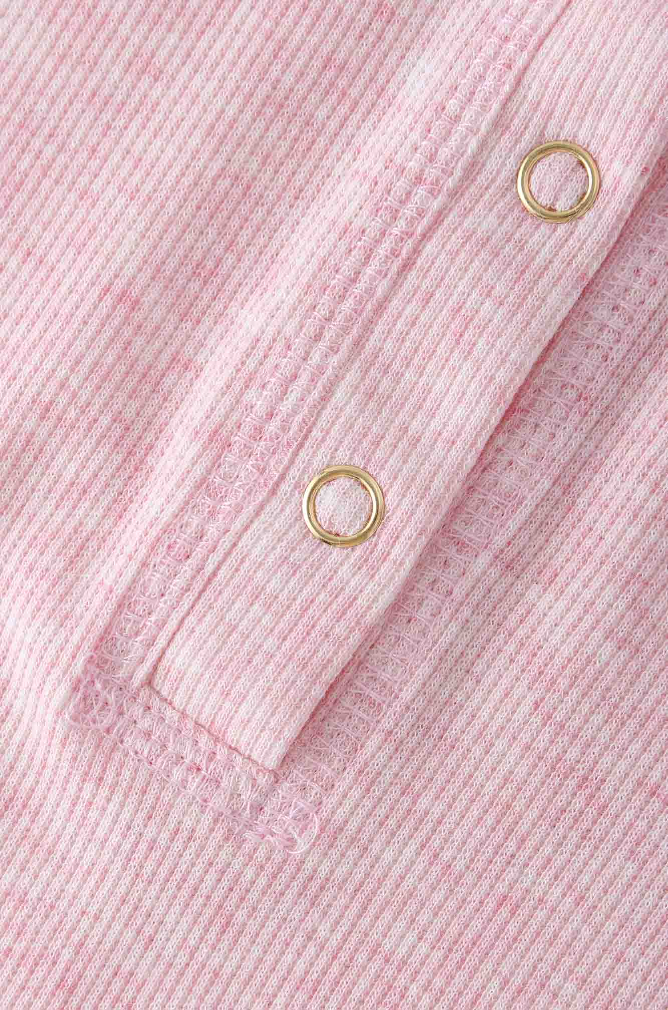 Ribbed Collar T-Shirt-Dusty Rose