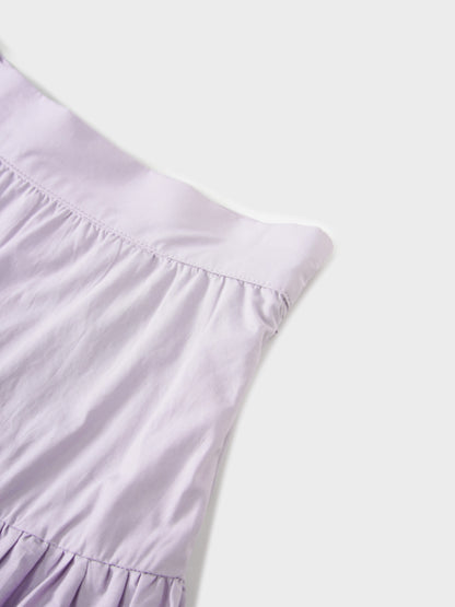 Border Cut Out Yoke Skirt-Lavender