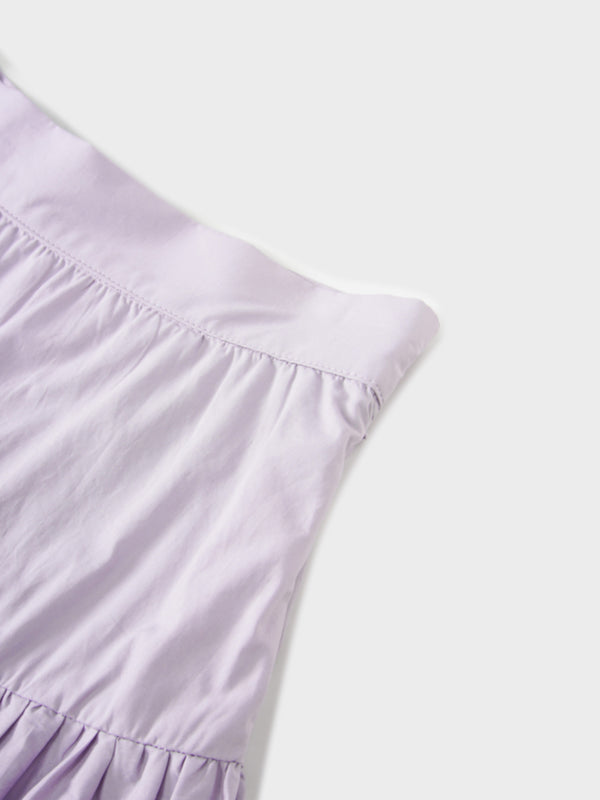 Border Cut Out Yoke Skirt-Lavender
