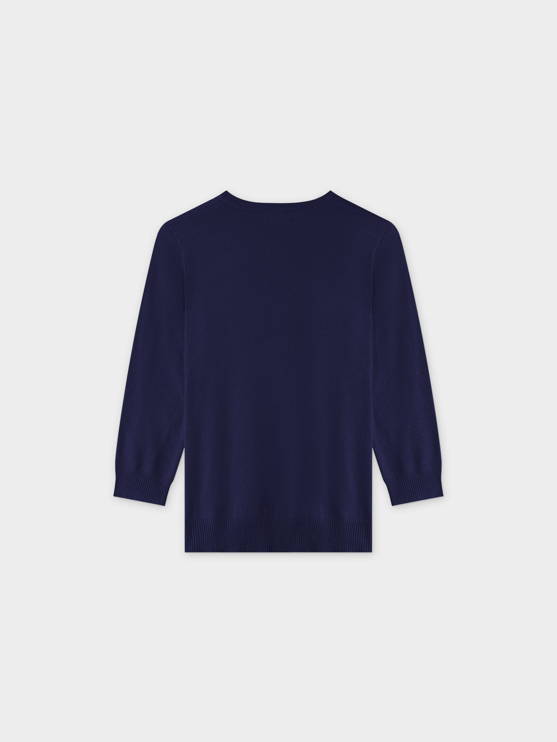 Basic Crew Sweater 3Q-Dark Navy