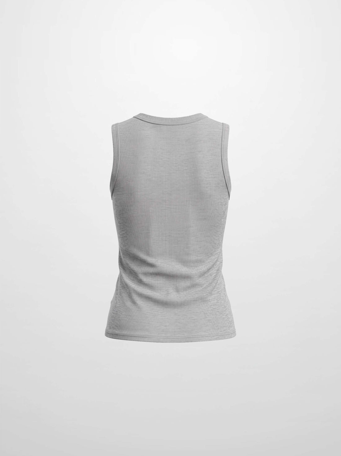 Sleeveless Basic Tee-Heathered Grey